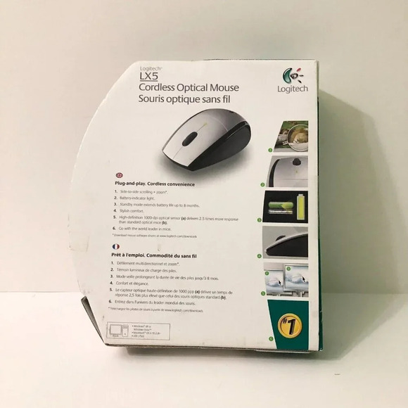 Logitech LX5 Cordless Button Scroll Optical Mouse - Picture 8 of 16